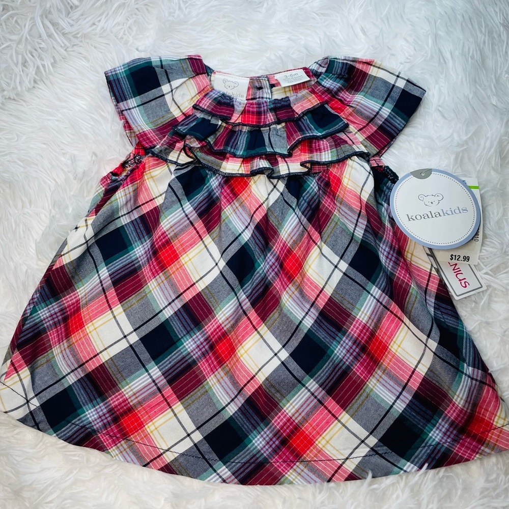 koala kids 3-6 months BLUE AND RED Dress